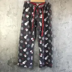 Y5495古着　柄パンツ　パジャマパンツ　グレー　90s Y2K