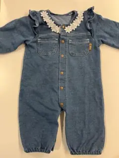 ベビー　ロンパース　デニム