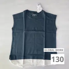 GLOBAL WORK シャーベッTEE レイヤードノースリーブ 130
