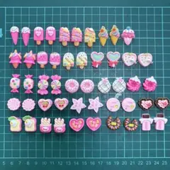 デコパーツ　樹脂・プラスチックパーツ　50個まとめ売り　フード系ミックス