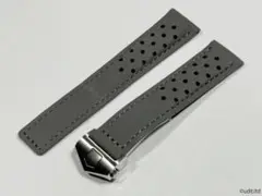 ラグ幅20mm タグホイヤー対応 腕時計レザーベルト ヌバックグレー バンド