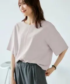 【新品タグ付き】【ROPÉ PICNIC】さらさらタッチ配色Teeブラウス