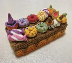 ボックスティッシュカバー❤︎ティッシュケース❤︎ハンドメイド❤︎あみぐるみ