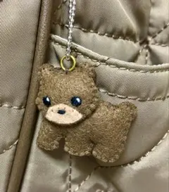 ゆるかわ子ぐまのマスコット ボールチェーン付き フェルト製