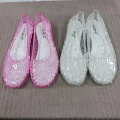 シューズサンダル　ピンク クリア未使用