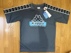 kappa サイドラインTシャツ　速乾吸収　チャコールグレー　160