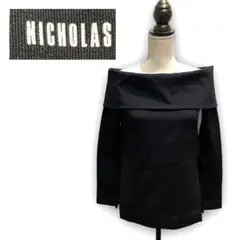 NICHOLAS ニコラス 長袖 オフショルダー トップス シャツ 黒