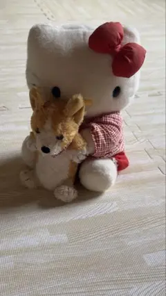 ハローキティ ぬいぐるみ 小さな犬付き