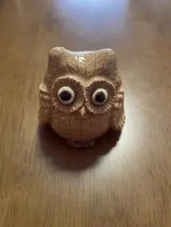 萩焼　フクロウの置物