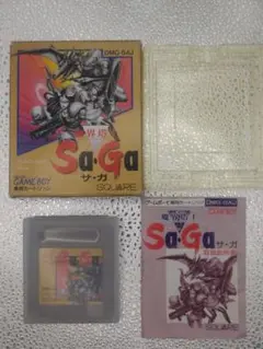 魔界塔士SAGA　サ・ガ□箱、説明書、ソフトのセット　ゲームボーイ