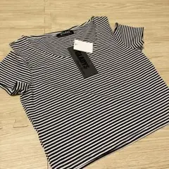 gladys. ストライプ 半袖オフショルダーTシャツ 新品タグ付き