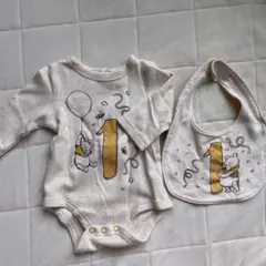 Disney baby 長袖ロンパース スタイセット くまのプーさん