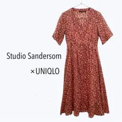 スタジオサンダーソン ユニクロ コラボ 花柄半袖ワンピース フレアスカート