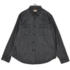 SUGAR CANE 極美品 ブラックシャンブレー ワーク シャツ XL ビッグ