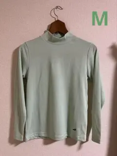 新品　クロコダイル　長袖カットソー　ハイネック　Mサイズ　ミントグリーン