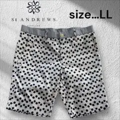 美品St ANDREWS セントアンドリュースドット柄 パンツ メンズLLサイズ
