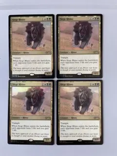 MTG 包囲サイ　Siege Rhino プロモ　foil 4枚