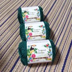 Tropical Cotton グリーン 20g 3個セット 新品◇未使用