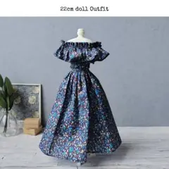 【22cm】オフショルダーセットアップ　スーパーノヴァ　ブルー系