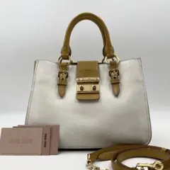 ✨美品✨ MIU MIU マドラス 2way ハンドバッグ レザー 付属品付き