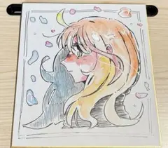 【イラスト】 19.オリジナル 女の子 色紙 原画