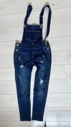 ダークブルー デニムサロペット