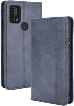 ラスト1点‼️ UMIDIGI A9 PUレザー手帳型ケース ブルー