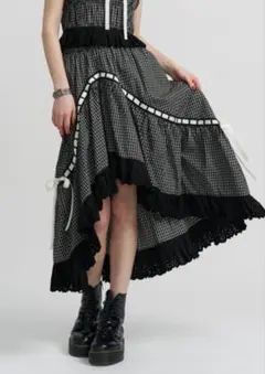 jouetie リボンステッチアシメロングスカート