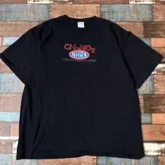 ビンテージ　古着　NHRA モーター　レーシング　メンズ　半袖tシャツ　黒　XL