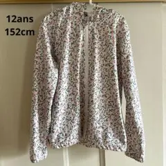 美品　PETIT BATEAU 小花柄ウィンドブレーカー12ans/152cm