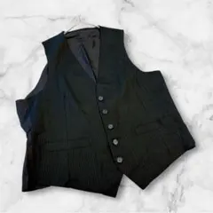 MEN'S BIGI ベスト　ブラック　毛　キュプラ　3号