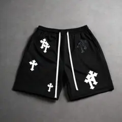 クロムハーツ柄 半ズボン ハーフパンツ 短パン