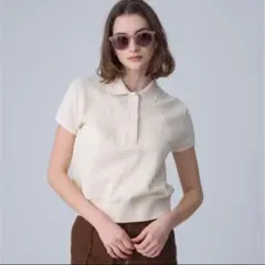 Ron Hermanロンハーマン フラワーワッフルポロシャツ XS(M相当)
