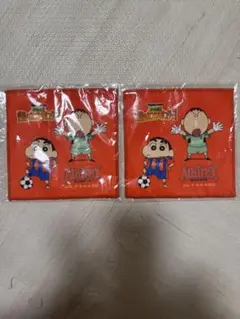 クレヨンしんちゃん アルビ　ミニタオル 2個セット　ステッカー