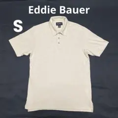 Eddie Bauer エディーバウアー　ベージュ　ポロシャツ　大きめ　Sサイズ