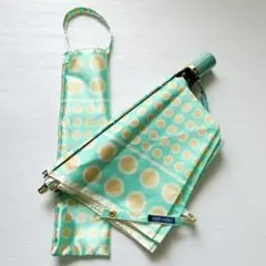《ESTEE LAUDER 折りたたみ傘 水色ドット》