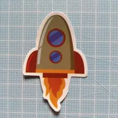 防水ステッカー　ロケット　宇宙　E2