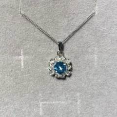 【新品・未使用】ネックレス アクアマリン シルバー 華奢 結婚式 パーティー