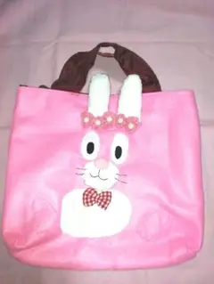 ハンドメイド ピンク うさぎ 全身のバッグ