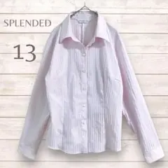 SPLENDED ワイシャツ　ピンク　ストライプ　13 立体　スーツ　シャツ