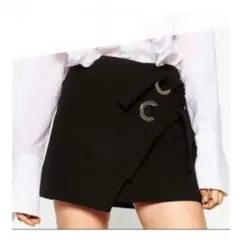 最終処分セール‼️ZARA ブラック ラップスカート リング付き