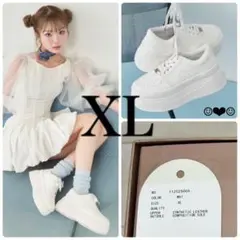 Darich♡DDロゴソールスニーカー♡ホワイト♡XL