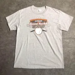 【ギルダン】US ベースボールイベント プリントTシャツ グレー 古着 ZSM6