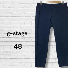 ジーステージ　g-stage スラックス　夏用　薄手　大きめ　会社員　ネイビー