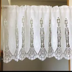 刺繍レースカフェカーテン 綿製