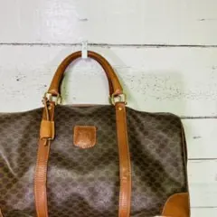 CELINE セリーヌ マカダム ボストンバッグ 鍵付き