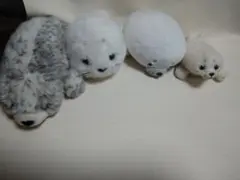 アザラシのぬいぐるみ　ゴマアザラシ　まとめて　4体セット　　こ210