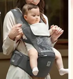 Baby cara ヒップシート・抱っこひも(グレー)