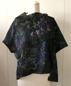 sacai サカイ カットワーク レース 刺繍 トップス バンダナ スカーフ