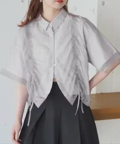 tiptop レイヤードドロストストライプシャツ